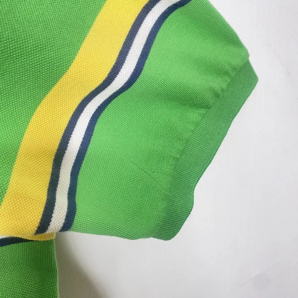 POLO by Ralph Lauren classic mens shirt Green Yellow Navy White stripe sz XXL